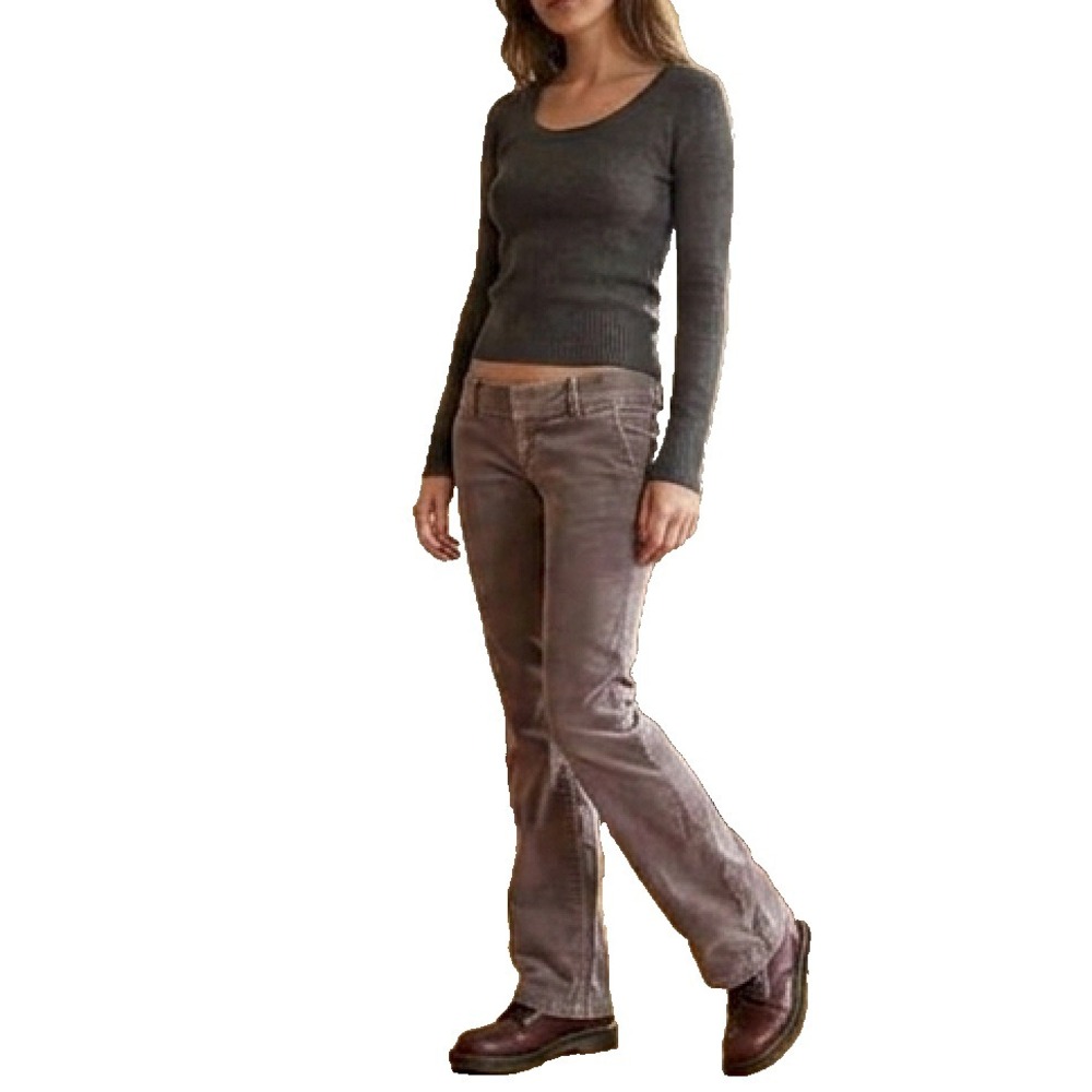 VTG Y2K London Jean Women 6 Pants Extra Long Velvet Flare Chino Stretch Kate Fit